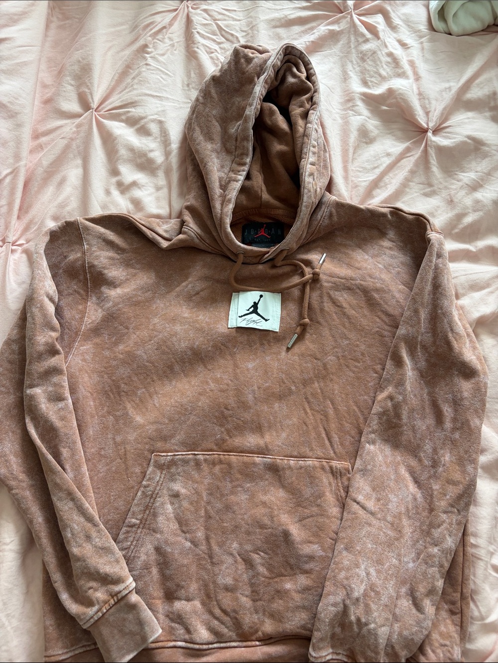 Jordan Men's Brown Washed Crewneck Hoodie